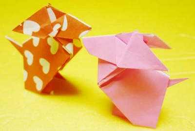 折り紙で作るカンタンでかわいいウサギ